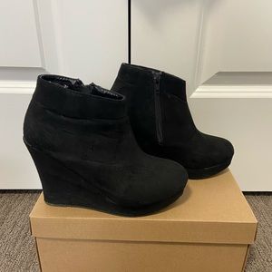 Wedge booties- size 7